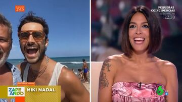 El novio de Lorena Castell aparece en un directo de Miki Nadal en la playa para sorprenderla: &quot;¿Qué haces tú ahí?&quot;