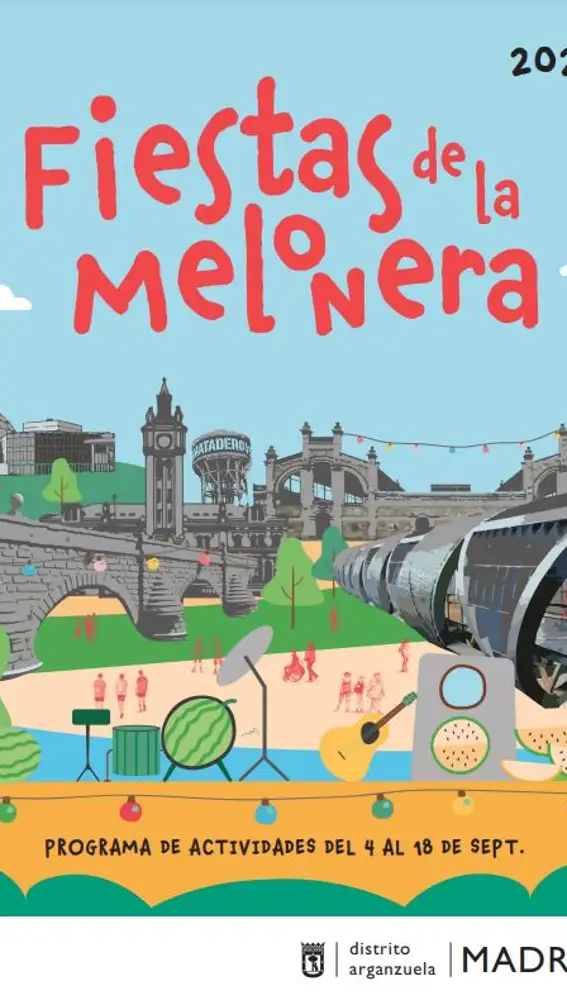 Cartel de las Fiestas de la Melonera de Madrid 2022