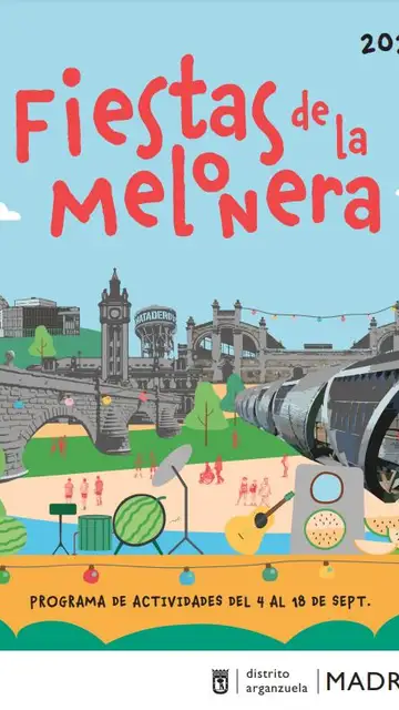 Cartel de las Fiestas de la Melonera de Madrid 2022 Cartel de las Fiestas de la Melonera de Madrid 2022