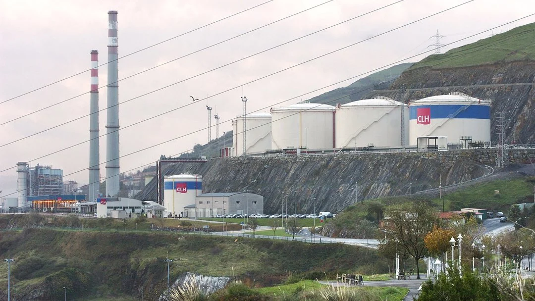 Instalaciones de almacenamiento de gas en Vizcaya, en una foto de archivo