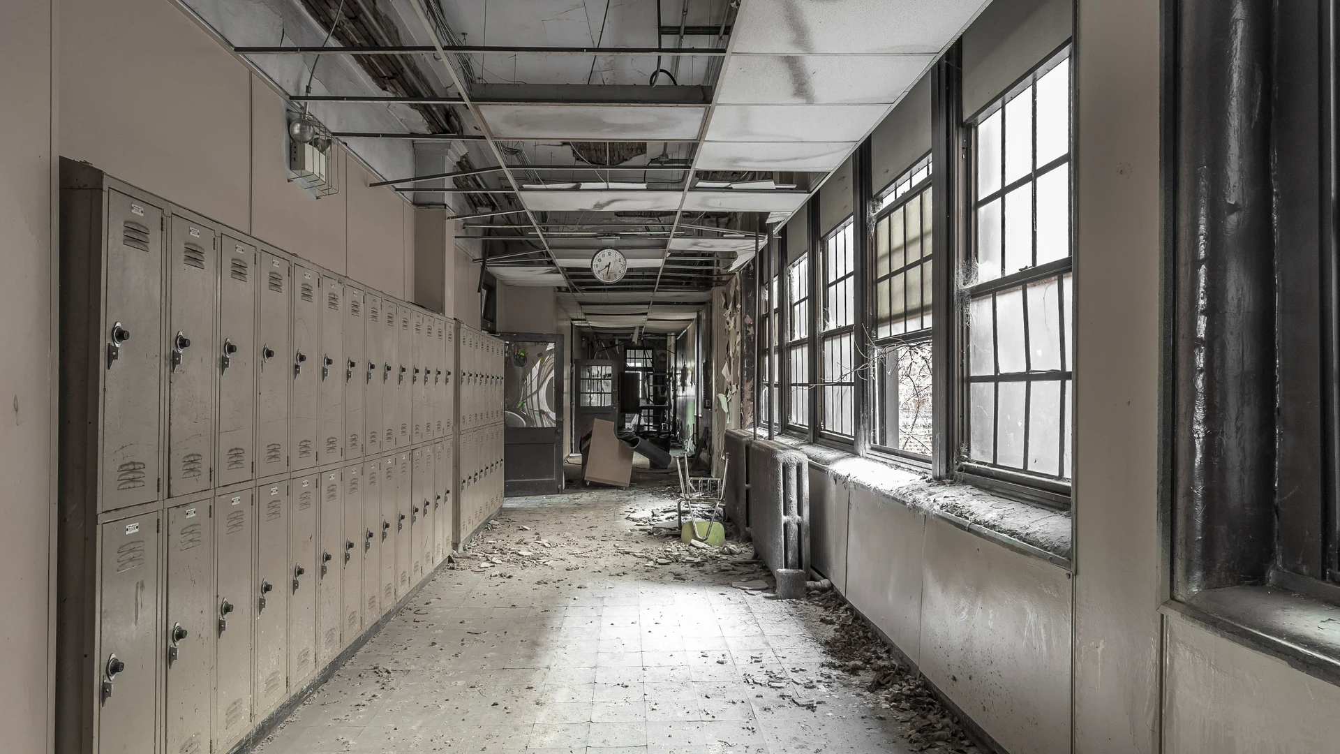 Imagen de archivo de una escuela abandonada Imagen de archivo de una escuela abandonada
