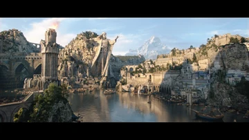 Así de impresionante luce la isla de Númenor.