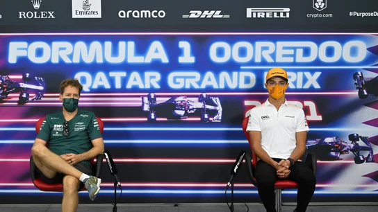 Sebastian Vettel y Lando Norris Sebastian Vettel y Lando Norris