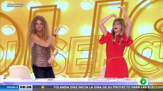 Angie Cárdenas pone en pie a las colaboradoras de Aruser@s al ritmo de "Agua de coco" Angie Cárdenas pone en pie a las colaboradoras de Aruser@s al ritmo de "Agua de coco"