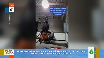 Una mujer se queda "colgada como un jamón" en una máquina del gimnasio y tiene que rescatarla la policía 