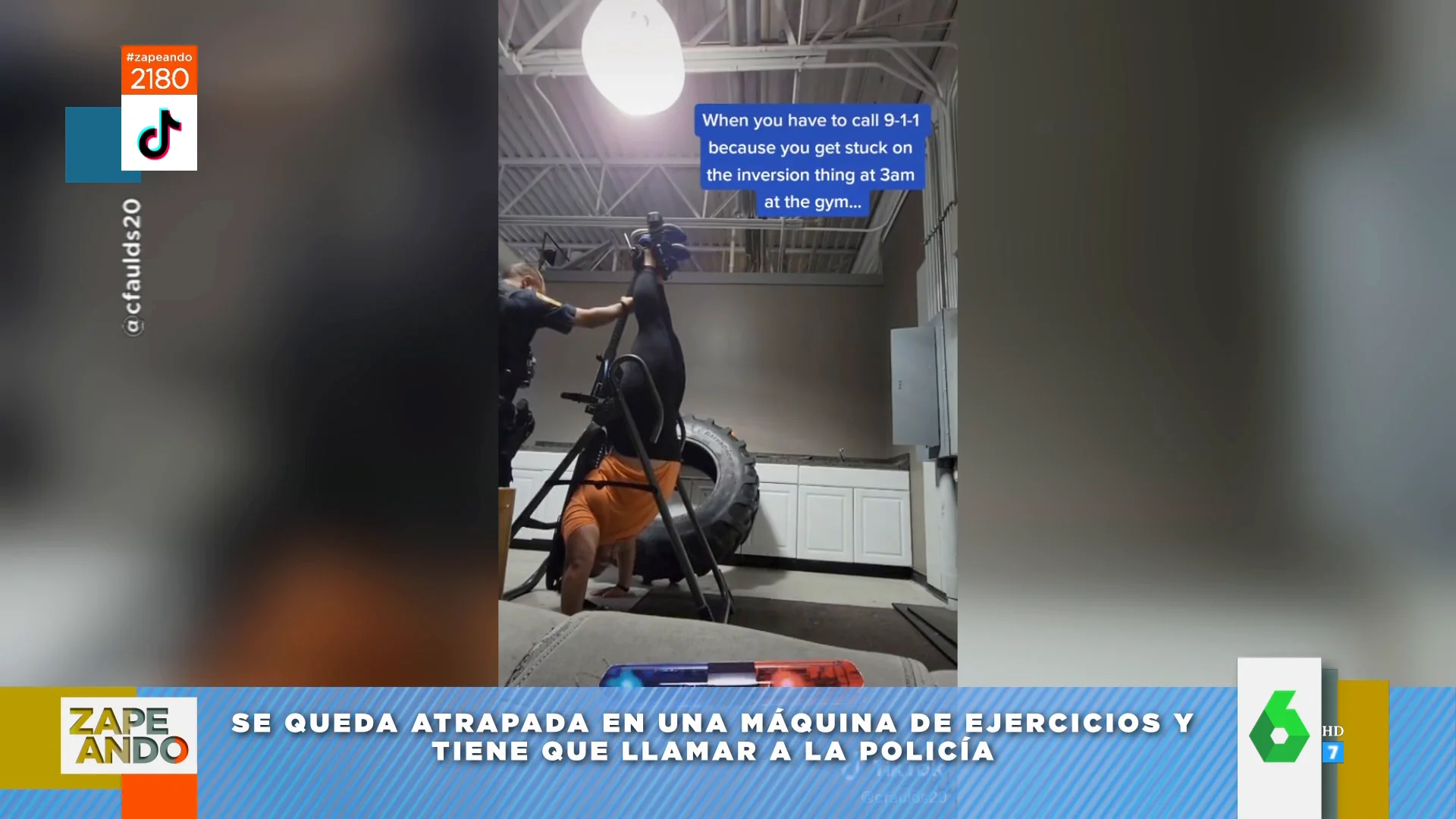 Una mujer se queda "colgada como un jamón" en una máquina del gimnasio y tiene que rescatarla la policía 