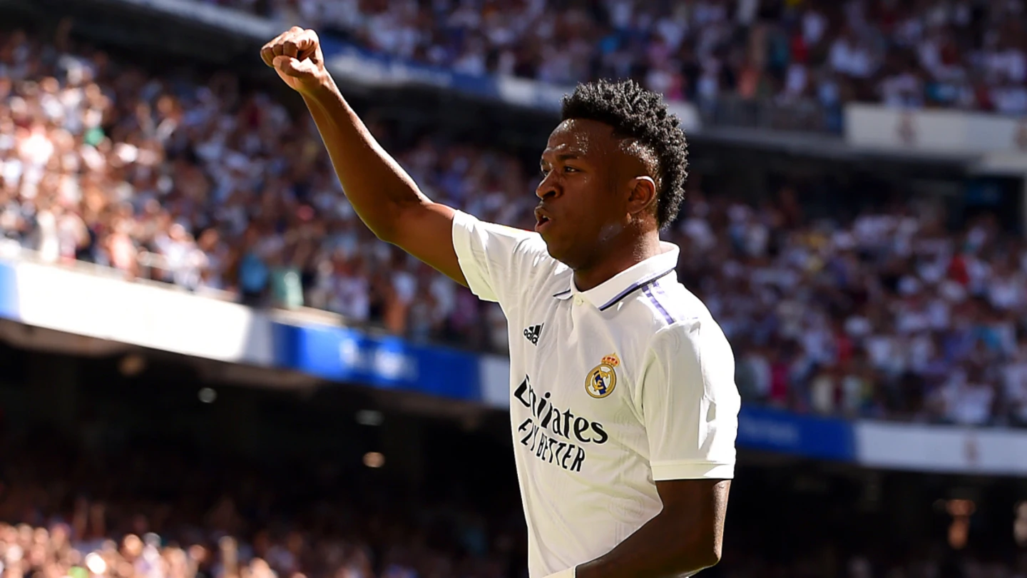 Vinicius celebra un gol con el Real Madrid Vinicius celebra un gol con el Real Madrid