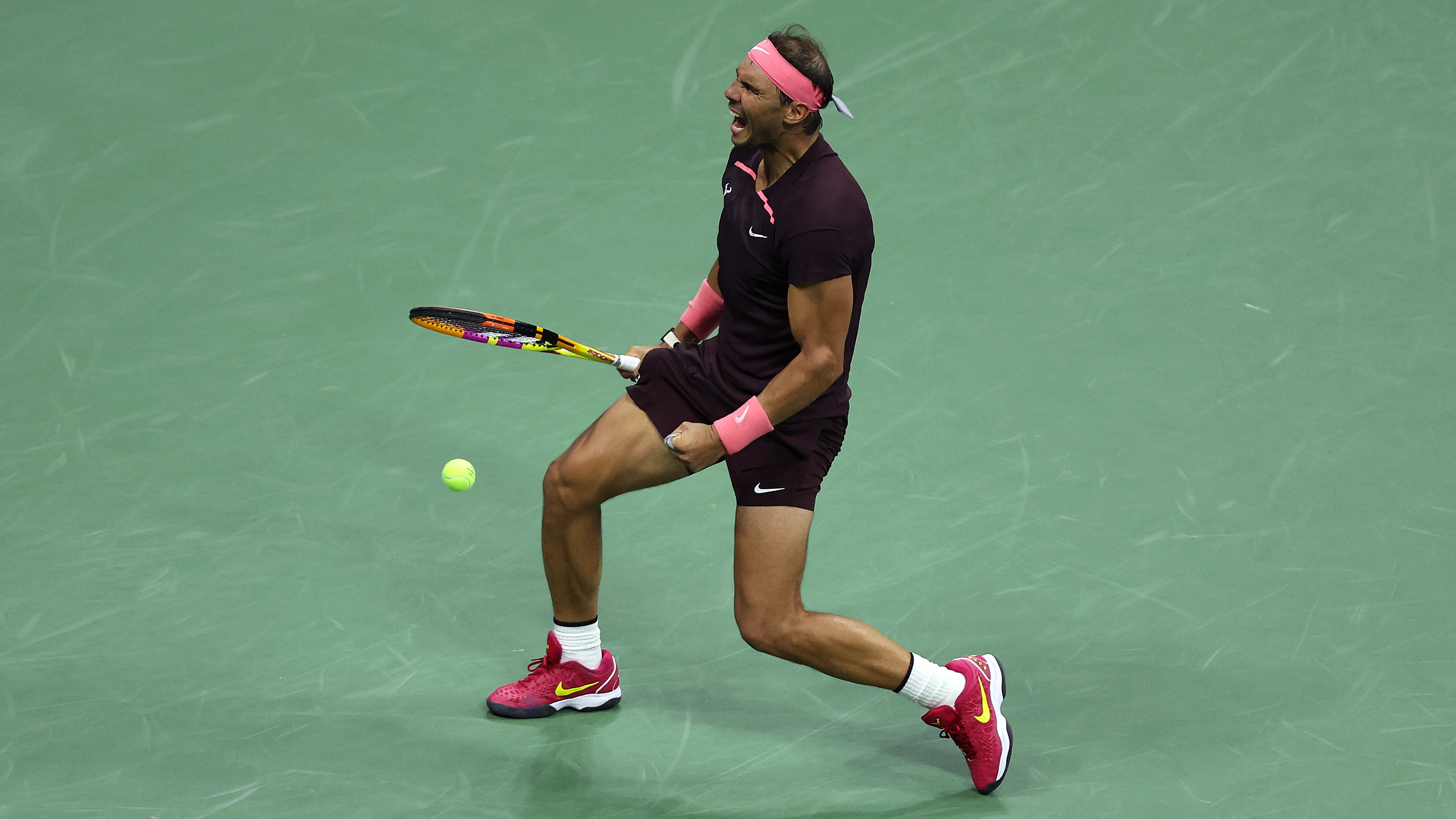 Rafa Nadal durante un partido en el US Open