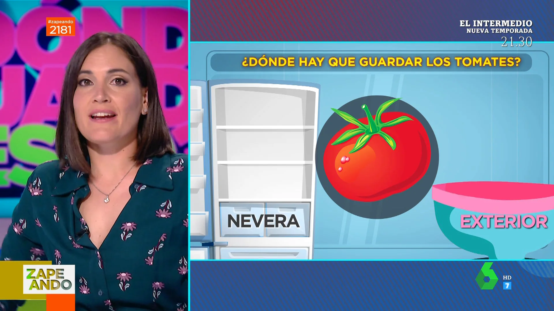 Boticaria García aclara si es mejor guardar el tomate dentro o fuera de la nevera