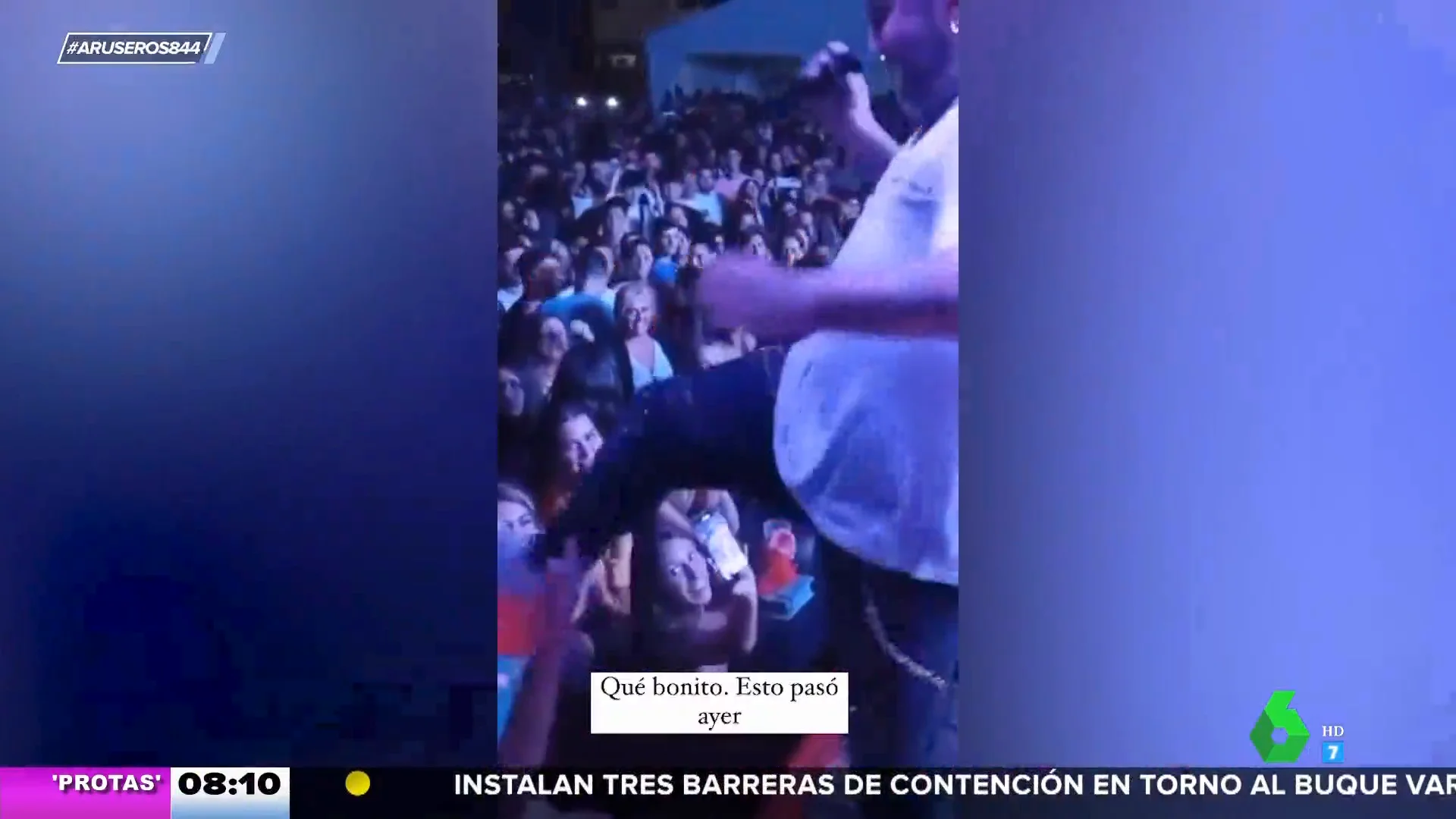 Este es el momento en el que Kiko Rivera le da una patada a un fan en pleno concierto