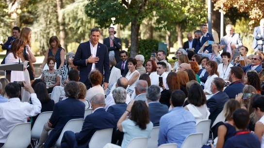 El presidente del Gobierno, Pedro Sánchez, abre el curso político desde el Palacio de la Moncloa. El presidente del Gobierno, Pedro Sánchez, abre el curso político desde el Palacio de la Moncloa.