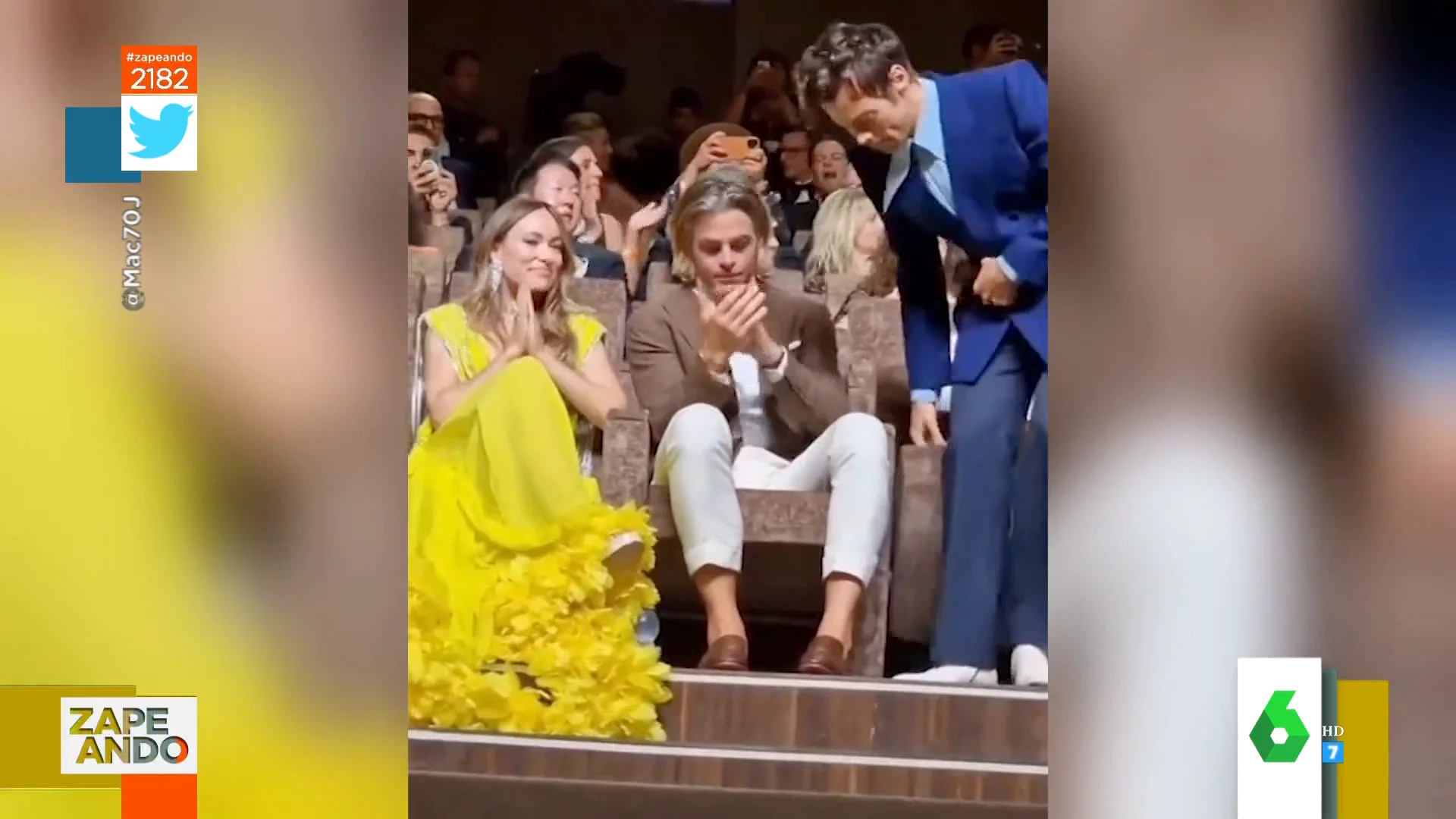 ¿Escupe Harry Styles a Chris Pine delante de Olivia Wild? El polémico vídeo del que todo el mundo habla