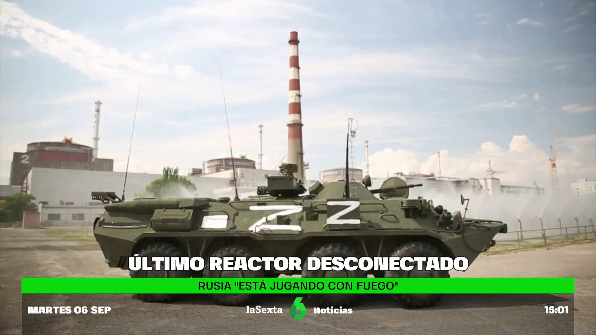 Alarma en la central nuclear de Zaporiyia: la desconexión del último reactor hace crecer la preocupación