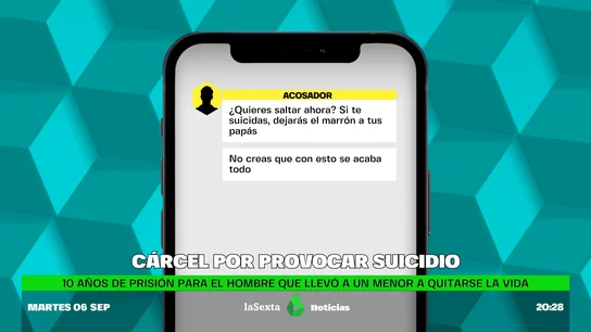 Condenan a un hombre a diez años de prisión por inducir el suicidio de un menor pese a sus advertencias Condenan a un hombre a diez años de prisión por inducir el suicidio de un menor pese a sus advertencias