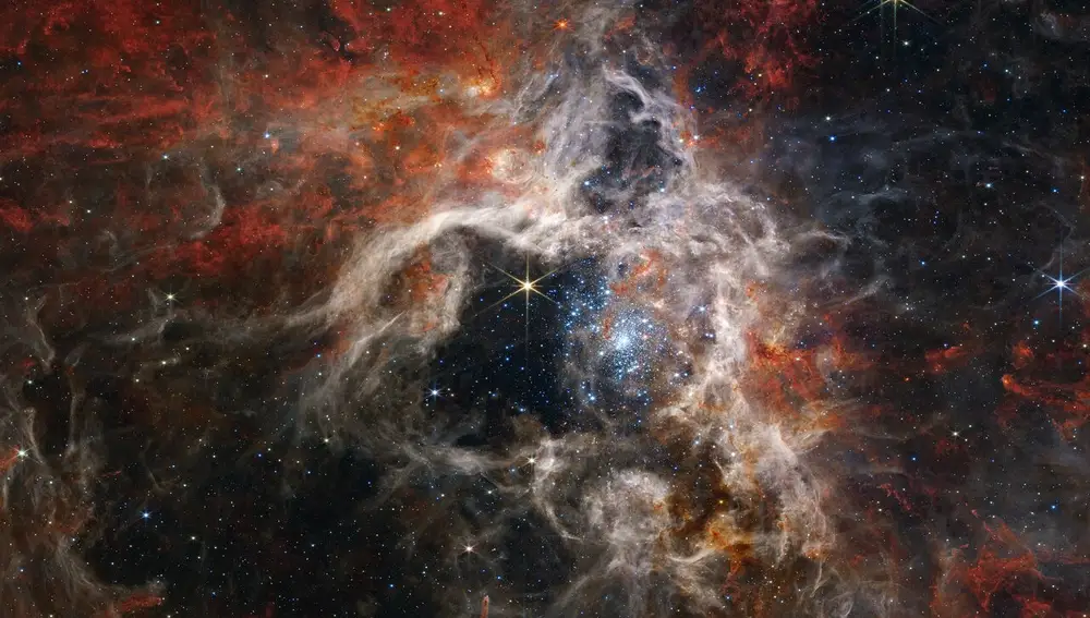 Nebulosa de la Tarántula captada por el telescopio James Webb