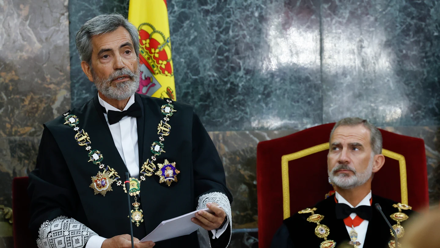 Carlos Lesmes ante el rey Felipe en el acto de apertura del Año Judicial 2022/2023 Carlos Lesmes ante el rey Felipe en el acto de apertura del Año Judicial 2022/2023
