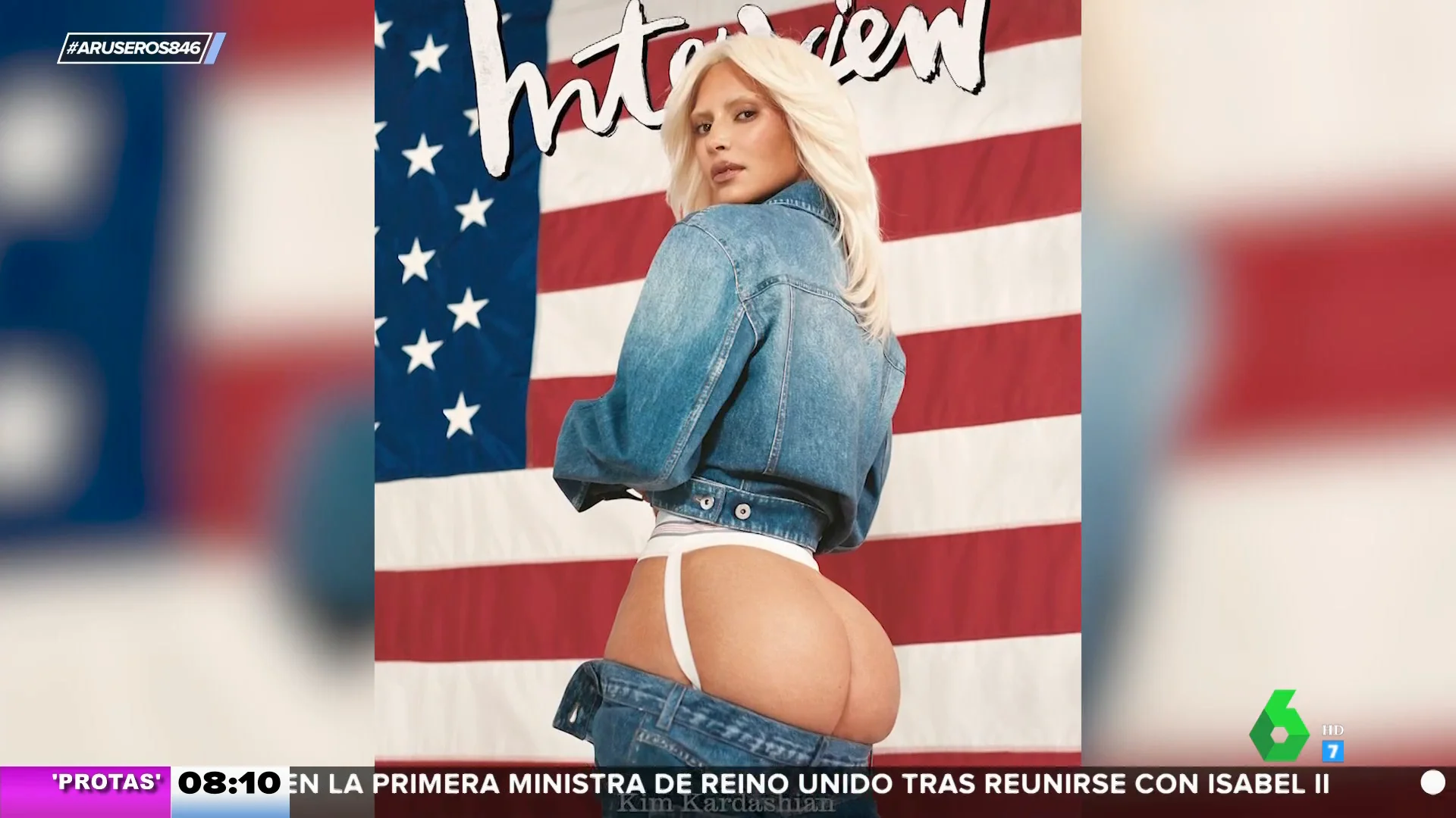 De rubia platino y semidesnuda: así de irreconocible posa Kim Kardashian para 'Interview Magazine'