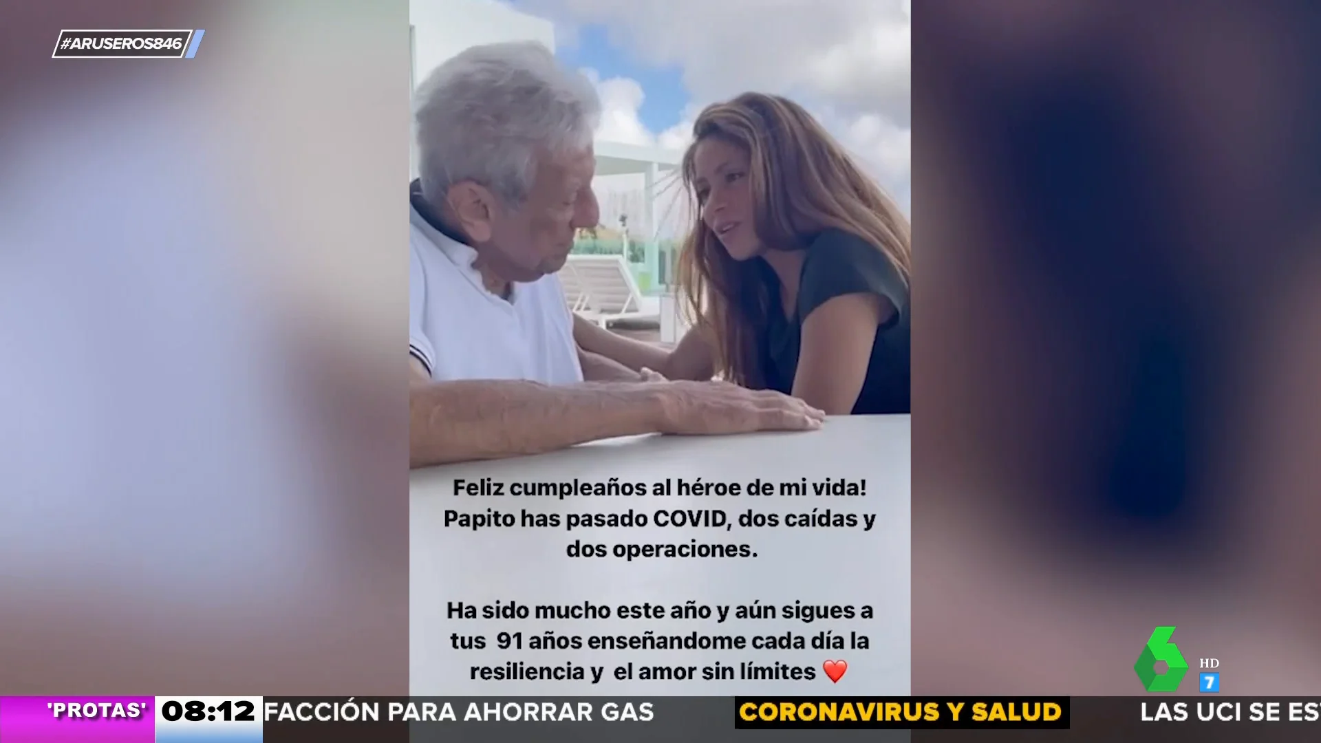 La emotiva felicitación que Shakira le ha dedicado a su padre en su 91 cumpleaños