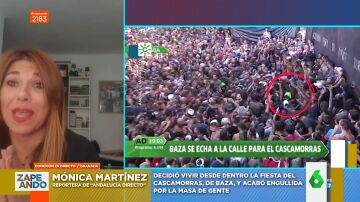 Mónica Martínez, la reportera que cubría el Cascamorras relata su experiencia en Zapeando