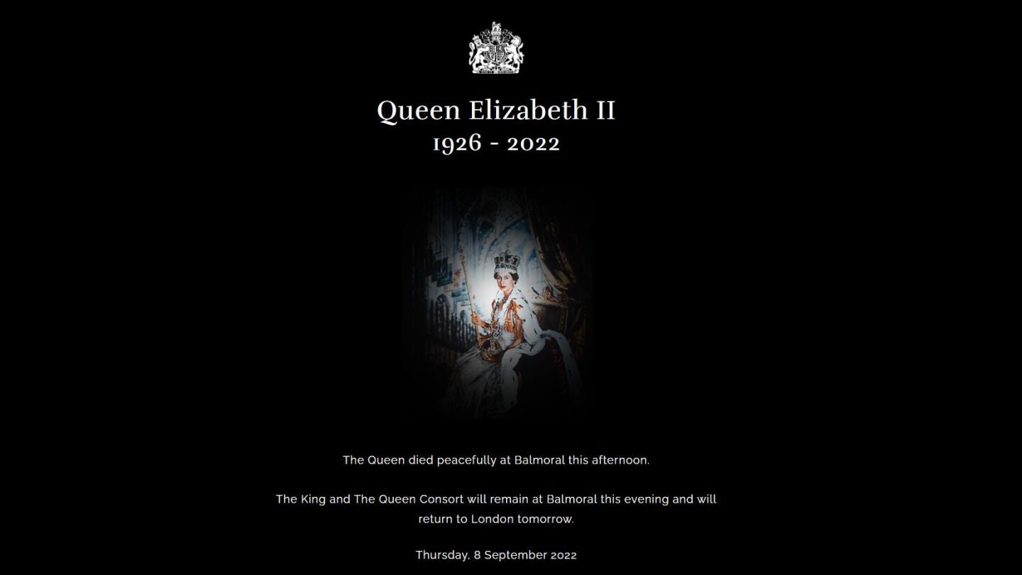 Página web de la familia real británica