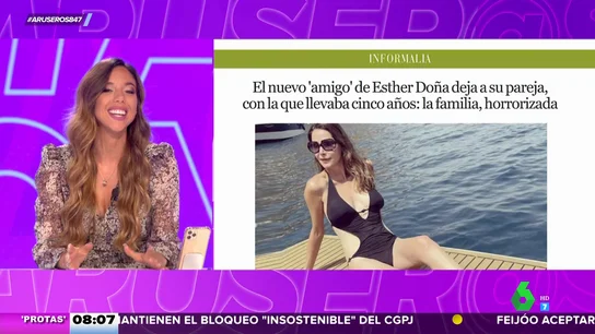 Nuevo capítulo del culebrón del verano: el nuevo 'amigo' de Esther Doña deja a su pareja y los rumores se disparan Nuevo capítulo del culebrón del verano: el nuevo 'amigo' de Esther Doña deja a su pareja y los rumores se disparan