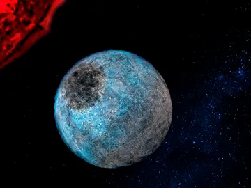 Concepción artística de un planeta acuático Concepción artística de un planeta acuático
