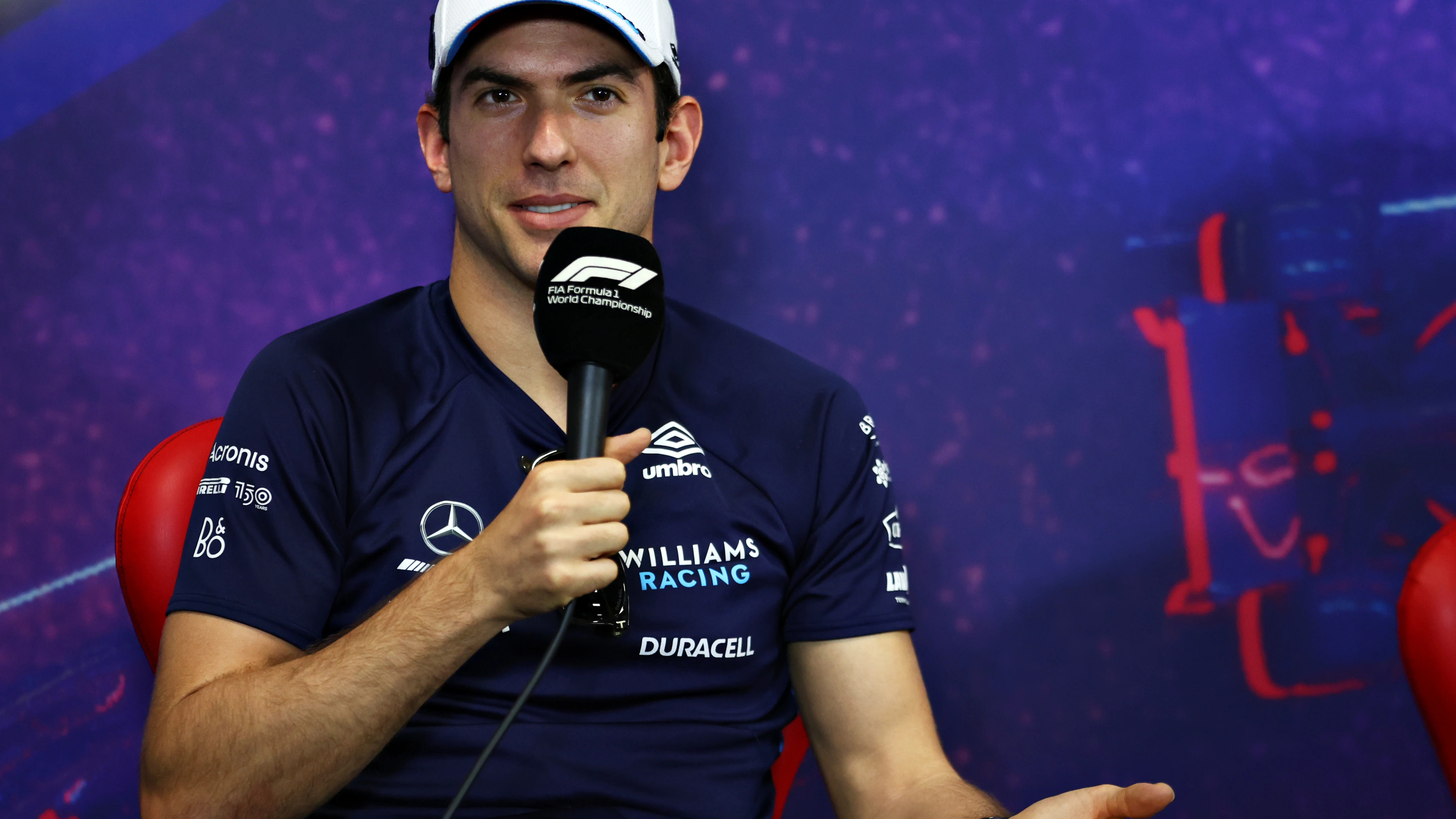 Nicholas Latifi, durante una rueda de prensa