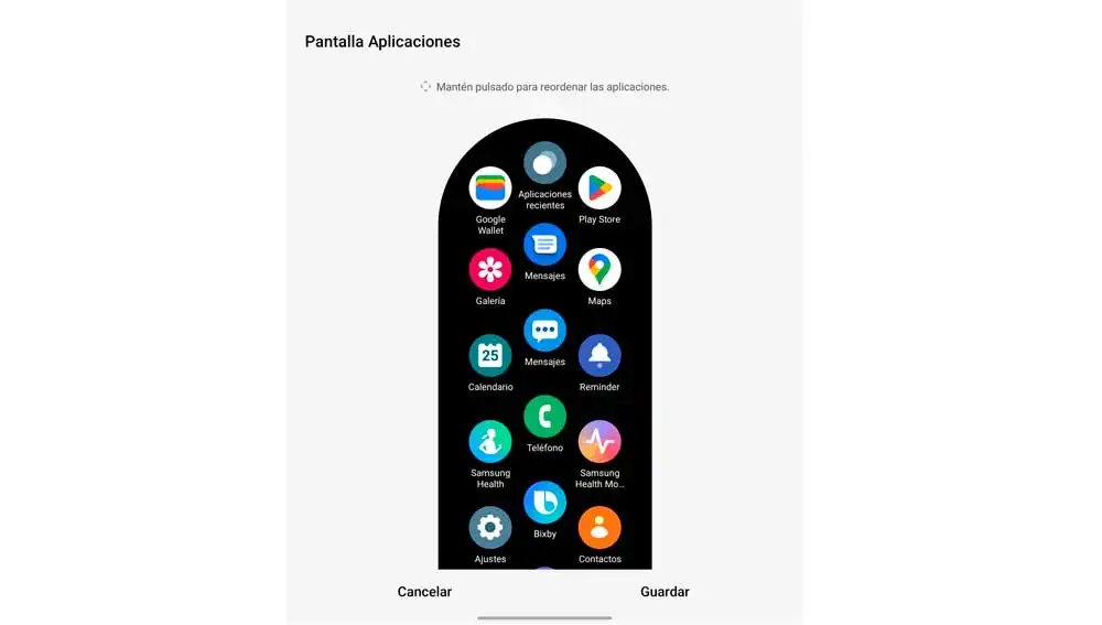 Pantalla aplicaciones Pantalla aplicaciones