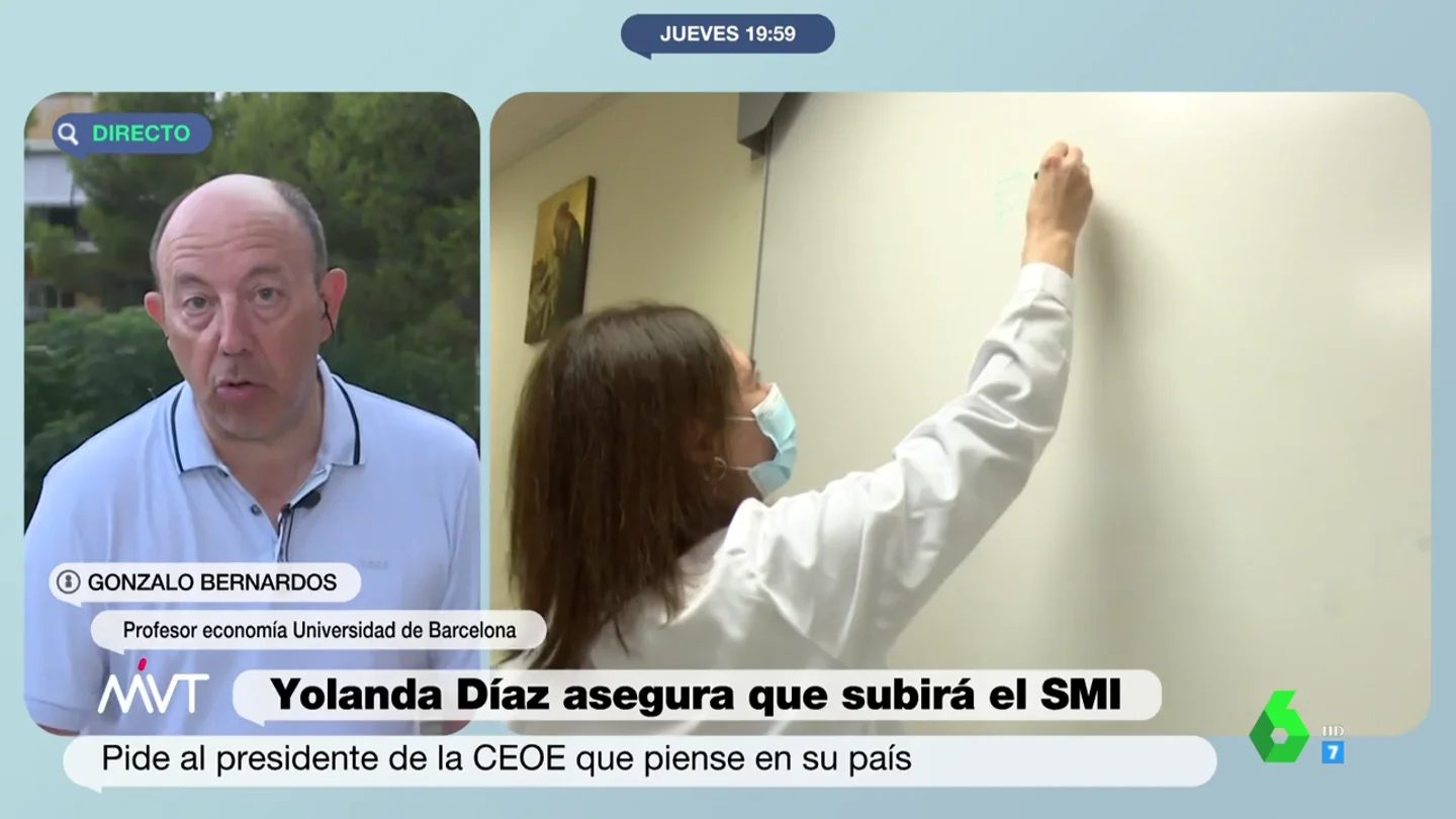 Gonzalo Bernardos, crítico con subir el SMI: "Las empresas van a despedir a trabajadores y por indicación de la ministra" Gonzalo Bernardos, crítico con subir el SMI: "Las empresas van a despedir a trabajadores y por indicación de la ministra"