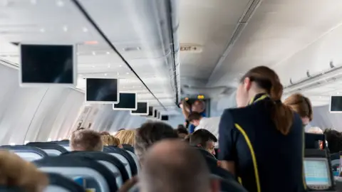 Azafatas en el avión Azafatas en el avión