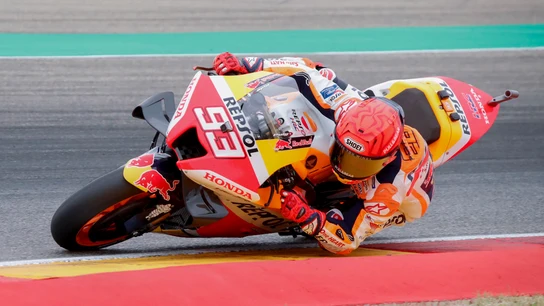 Marc Márquez, en la Honda en el GP de Aragón Marc Márquez, en la Honda en el GP de Aragón