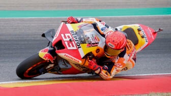 Marc M&aacute;rquez, en la Honda en el GP de Arag&oacute;n