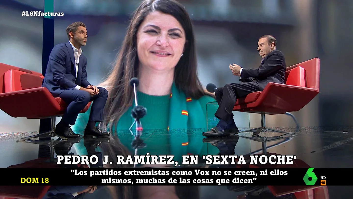 Pedro J Ramírez, sobre Abascal y Olona: "Lo que está empezando a ocurrir en Vox se parece mucho a lo que ocurrió en Podemos" Pedro J Ramírez, sobre Abascal y Olona: "Lo que está empezando a ocurrir en Vox se parece mucho a lo que ocurrió en Podemos"