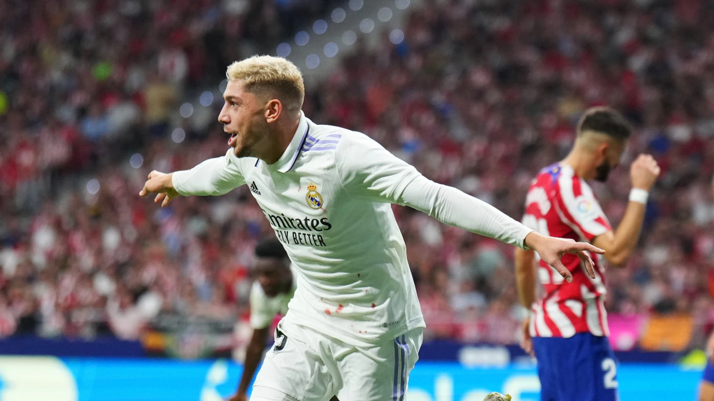 Fede Valverde celebra un gol ante el Atlético Fede Valverde celebra un gol ante el Atlético