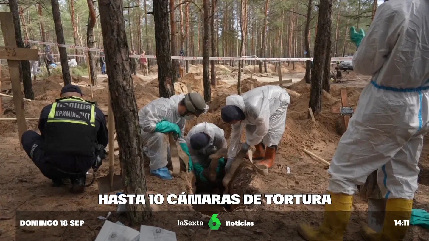 Zelenski acusa a Rusia de actuar en Izium "como los nazis" tras el hallazgo de diez cámaras de tortura Zelenski acusa a Rusia de actuar en Izium "como los nazis" tras el hallazgo de diez cámaras de tortura