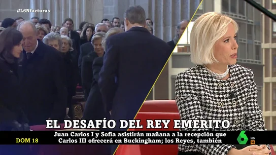 "Letizia está que trina, tendrá mala cara": Ana Polo habla de la posible foto de los reyes con el emérito en el funeral de Isabel II "Letizia está que trina, tendrá mala cara": Ana Polo habla de la posible foto de los reyes con el emérito en el funeral de Isabel II