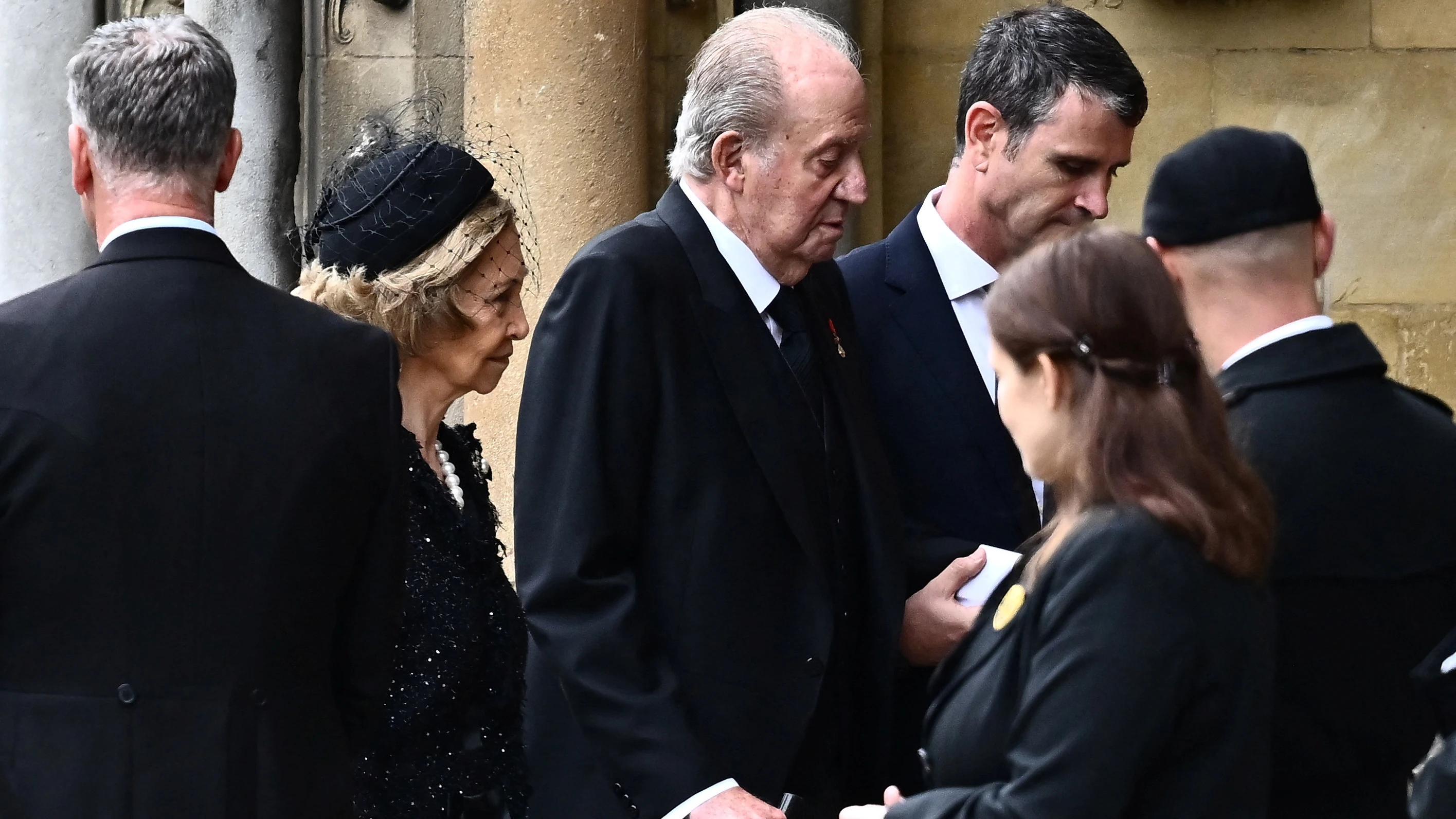 Juan Carlos I y Sofía llegan a la Abadía de Westminster