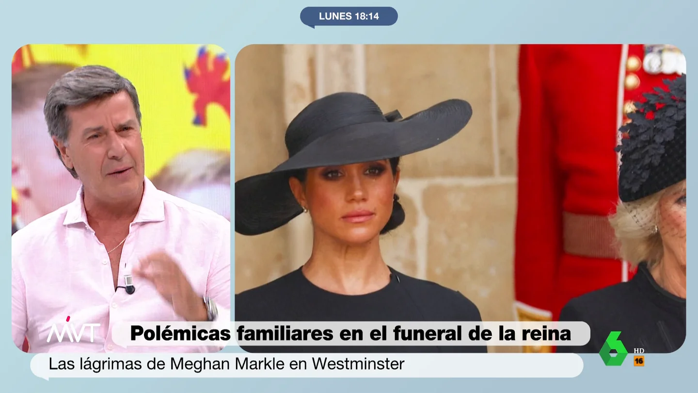 La dura crítica de Cayetano Martínez de Irujo a las lágrimas de Meghan Markle en el funeral de Isabel II: "Es lamentable" La dura crítica de Cayetano Martínez de Irujo a las lágrimas de Meghan Markle en el funeral de Isabel II: "Es lamentable"