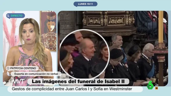 La explicación de una experta a la "mirada fulminante" de Letizia al rey emérito por su risa en el funeral de Isabel II La explicación de una experta a la "mirada fulminante" de Letizia al rey emérito por su risa en el funeral de Isabel II