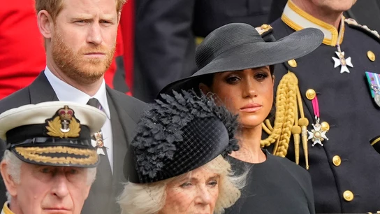 Megha Markle, durante el funeral de Isabel II Meghan Markle