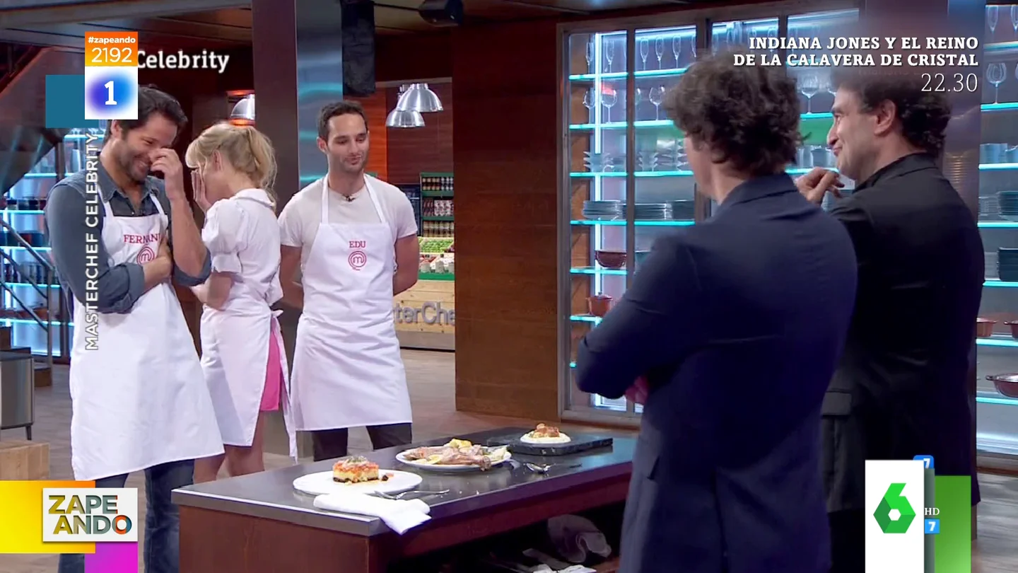 La risa floja de Patricia Conde cuando Edu Rosa confunde el apio con el opio en MasterChef La risa floja de Patricia Conde cuando Edu Rosa confunde el apio con el opio en MasterChef