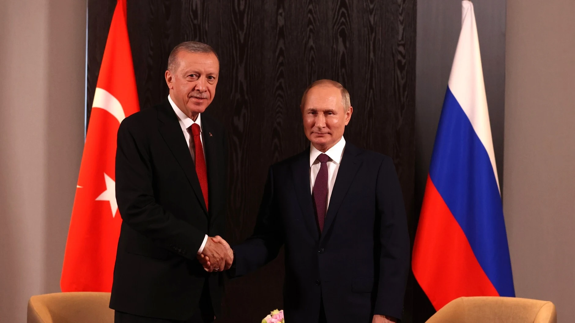 Recep Tayyip Erdogan y Vladímir Putin durante su reciente encuentro en Samarcanda, Uzbekistán