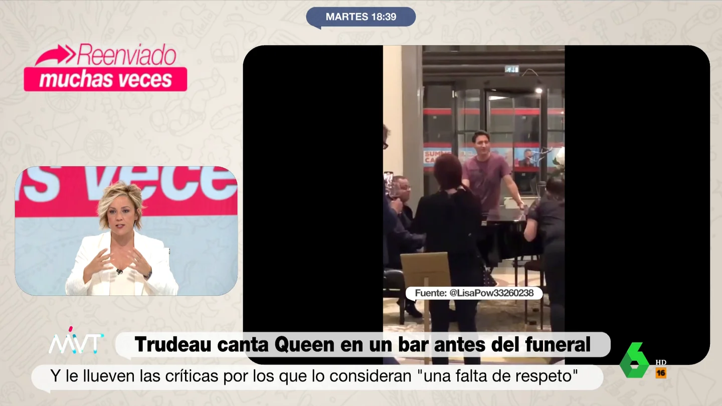 El alegato de Cristina Pardo en defensa de Justin Trudeau tras ser grabado cantando: "Somos unos amargados" El alegato de Cristina Pardo en defensa de Justin Trudeau tras ser grabado cantando: "Somos unos amargados"