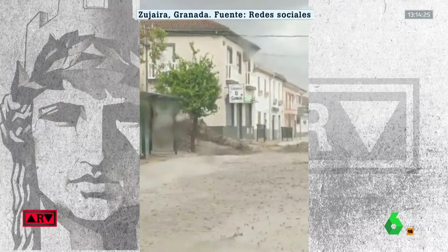Una tromba de agua deja calles y viviendas inundadas en Granada en solo unos minutos Una tromba de agua de minutos deja calles y viviendas inundadas en Granada