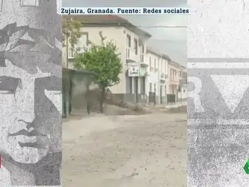 Una tromba de agua deja calles y viviendas inundadas en Granada en solo unos minutos