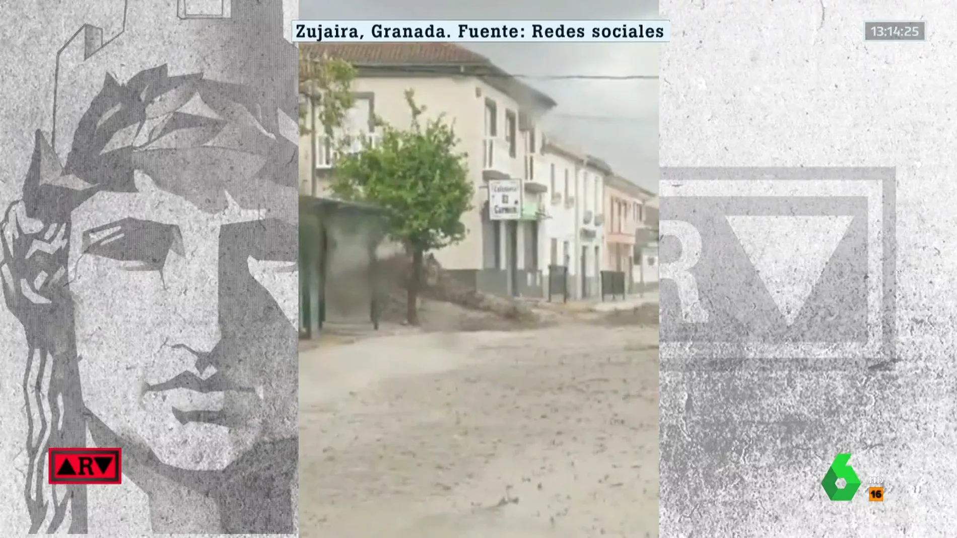 Una tromba de agua deja calles y viviendas inundadas en Granada en solo unos minutos