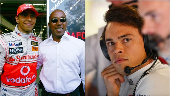 Lewis Hamilton, su padre y Nyck de Vries Lewis Hamilton, su padre y Nyck de Vries