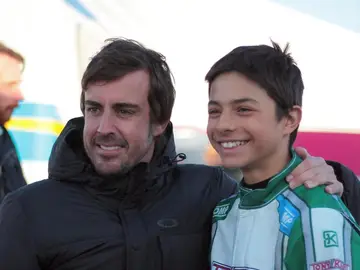 Fernando Alonso, junto a Pepe Martí