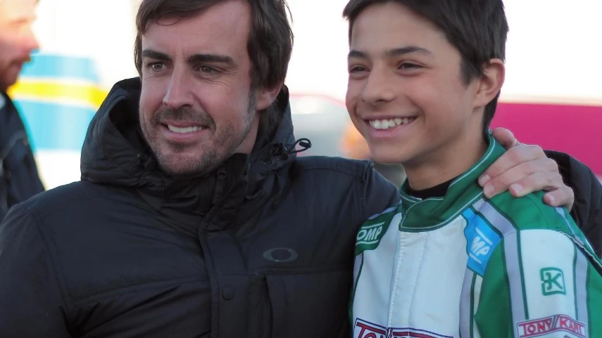 Fernando Alonso, junto a Pepe Martí