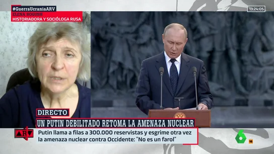 La advertencia de Elena Bogush sobre la amenaza nuclear de Putin: "Estoy segura de que es capaz" La advertencia de Elena Bogush sobre la amenaza nuclear de Putin: "Estoy segura de que es capaz"
